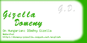 gizella domeny business card